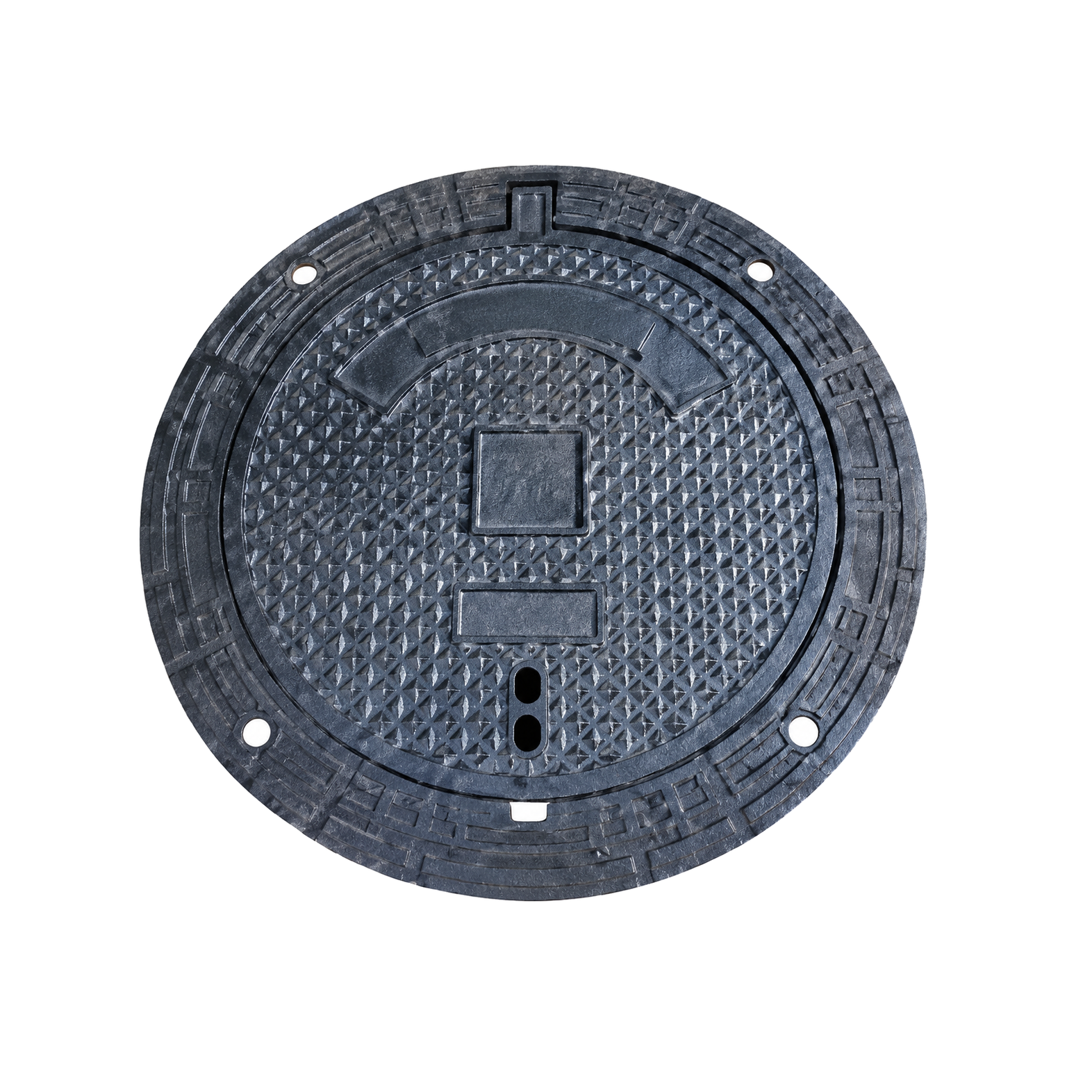 ChenXing ductile iron round manhole cover on white background