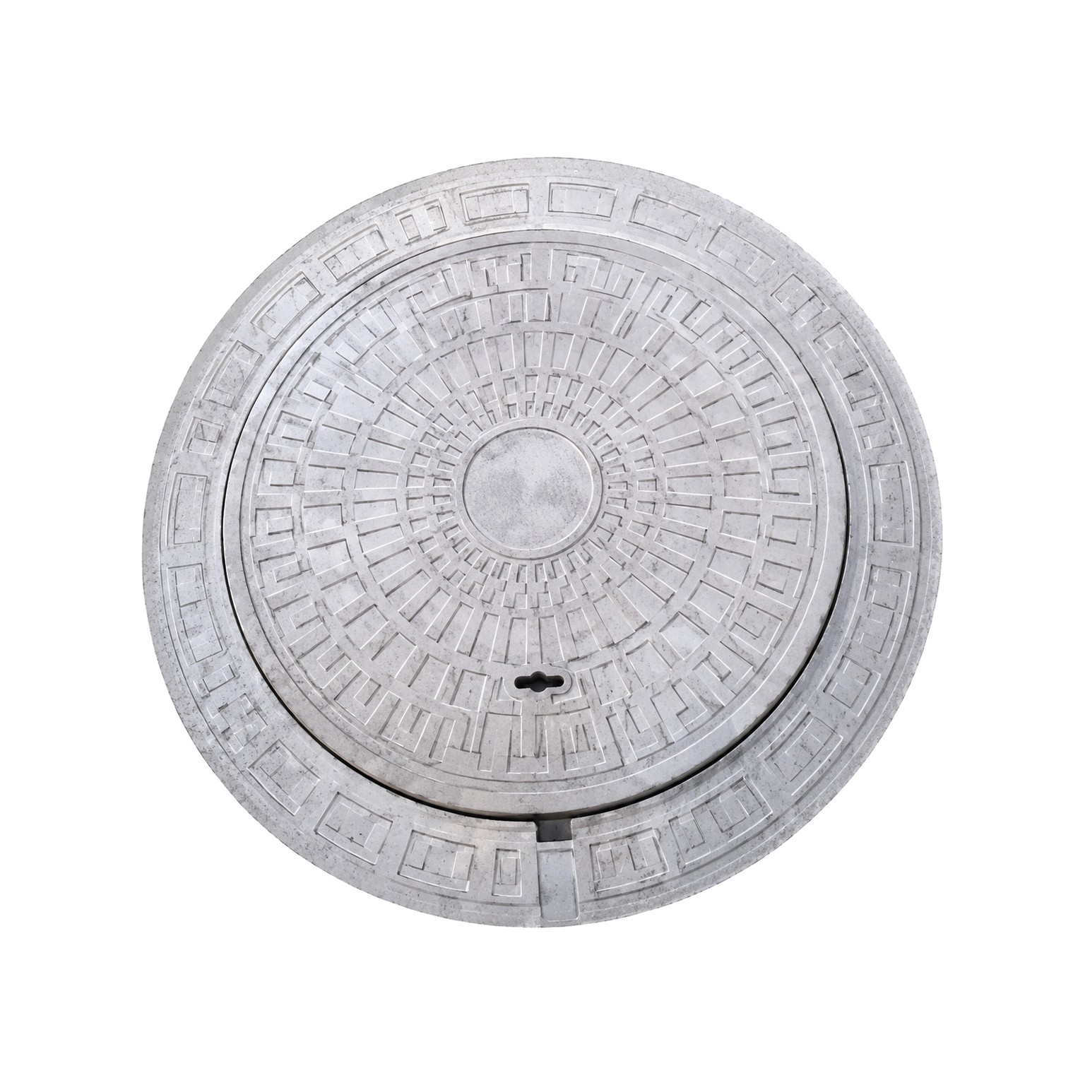 ChenXing SBJ-0401 Ductile Iron Manhole Cover white background product image SBJ-0401_铸铁井盖_03