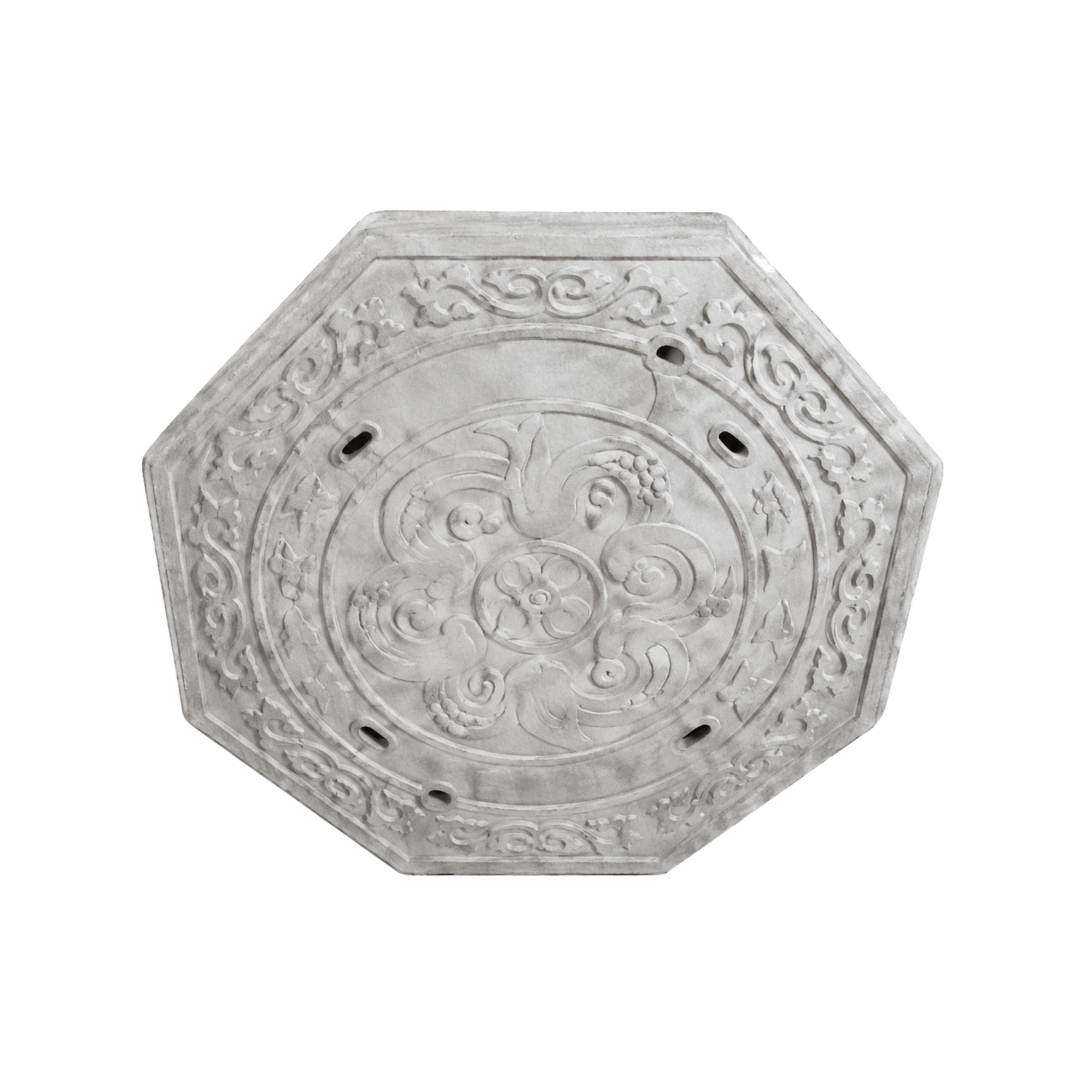ChenXing SBJ-0401 Ductile Iron Manhole Cover white background product image SBJ-0401_铸铁井盖_02