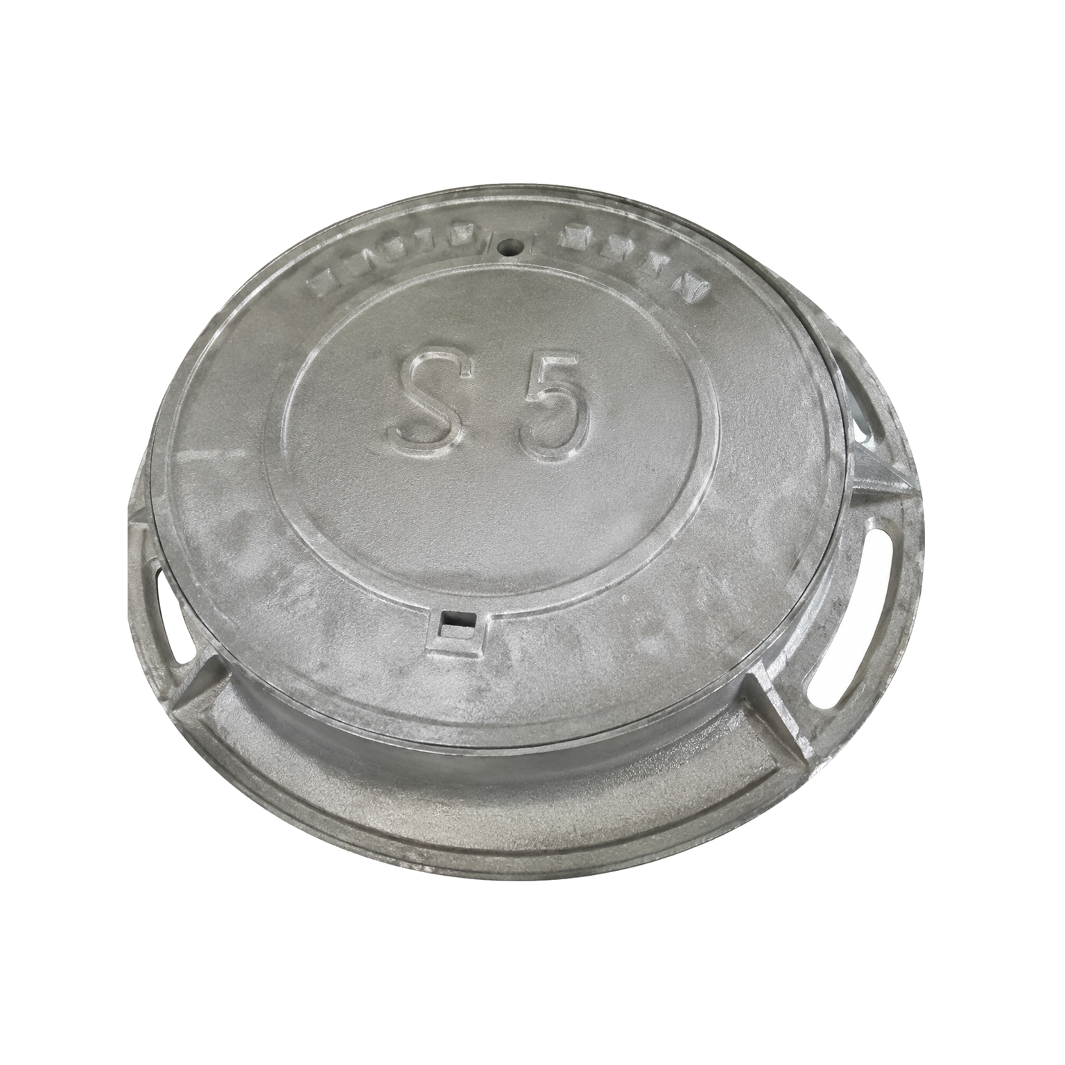 ChenXing SBJ-0401 Ductile Iron Manhole Cover white background product image SBJ-0401_铸铁井盖_06