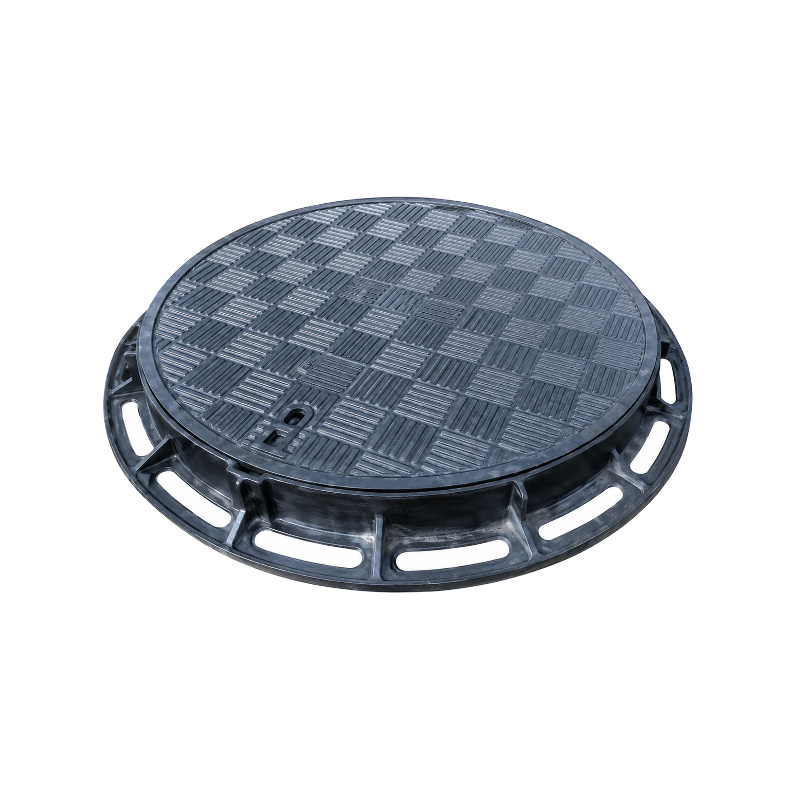 ChenXing JG-0214 Ductile Iron Manhole Cover white background product image JG-0214